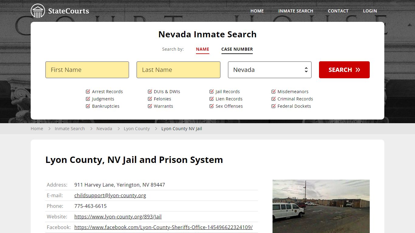 Lyon County NV Jail Inmate Records Search, Nevada - StateCourts